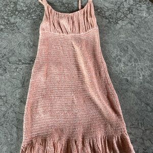ABERCROMBIE Coral Smocked Mini Dress